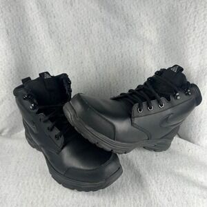 Nike ACG Manoa Boots Kids Size 7Y Black Leather Hiking Lifestyle 535921-003